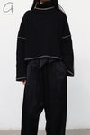 BASERANGE camel turtleneck sweater FCTN-RIB-WI23 black